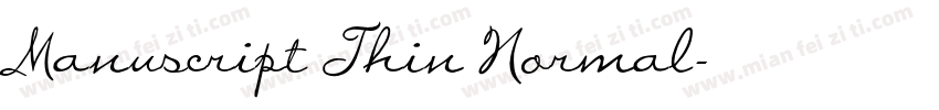 Manuscript Thin Normal字体转换